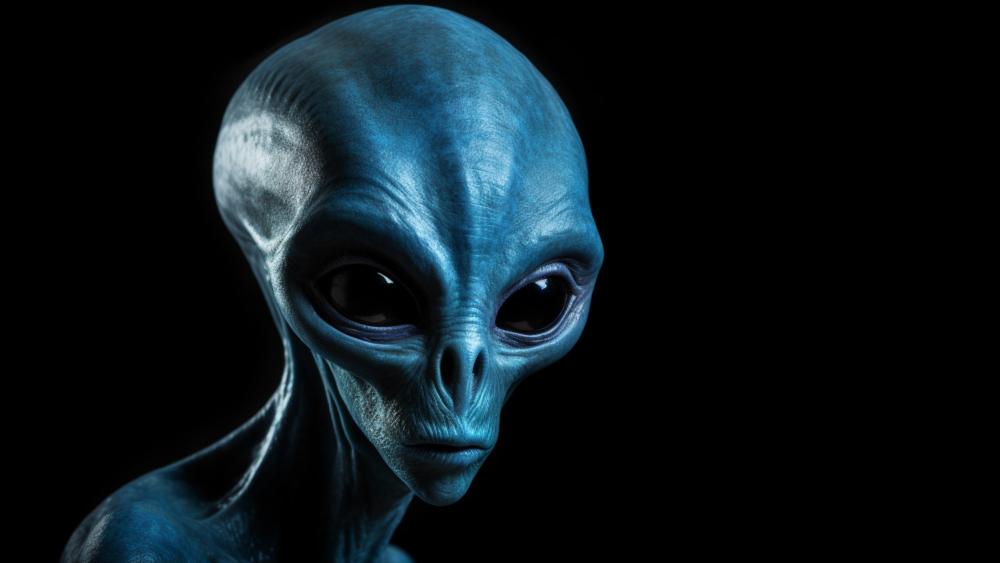 Alien in the Shadows: Extraterrestrial Encounter wallpaper