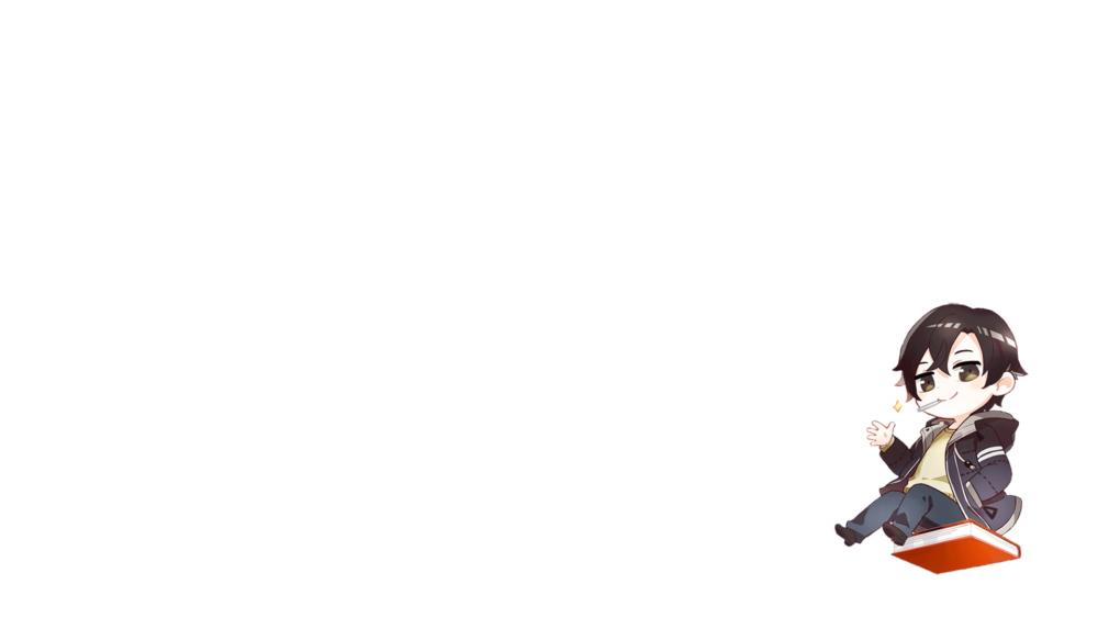 Chibi Character on a Minimalist White Canvas wallpaper