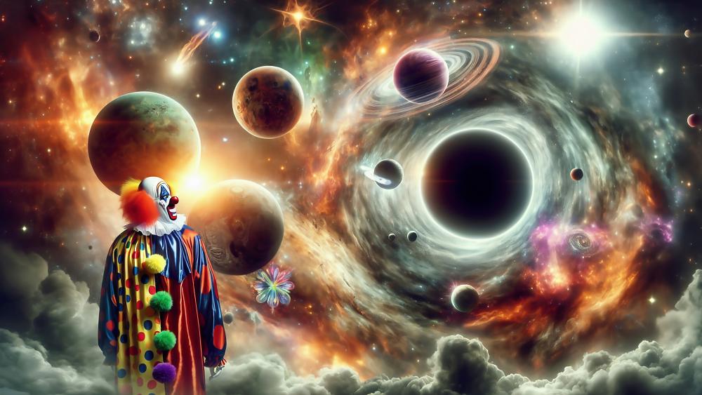 Cosmic Circus Adventure in Space wallpaper