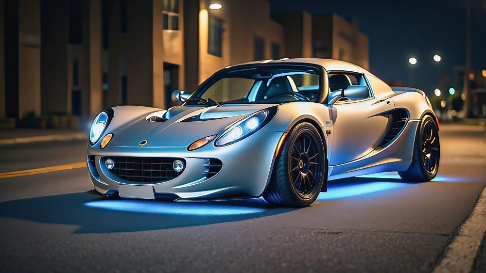 Lotus Elise in Modern Nighttime Glow wallpaper