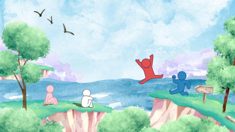Whimsical Adventure in a Watercolor Dreamland wallpaper
