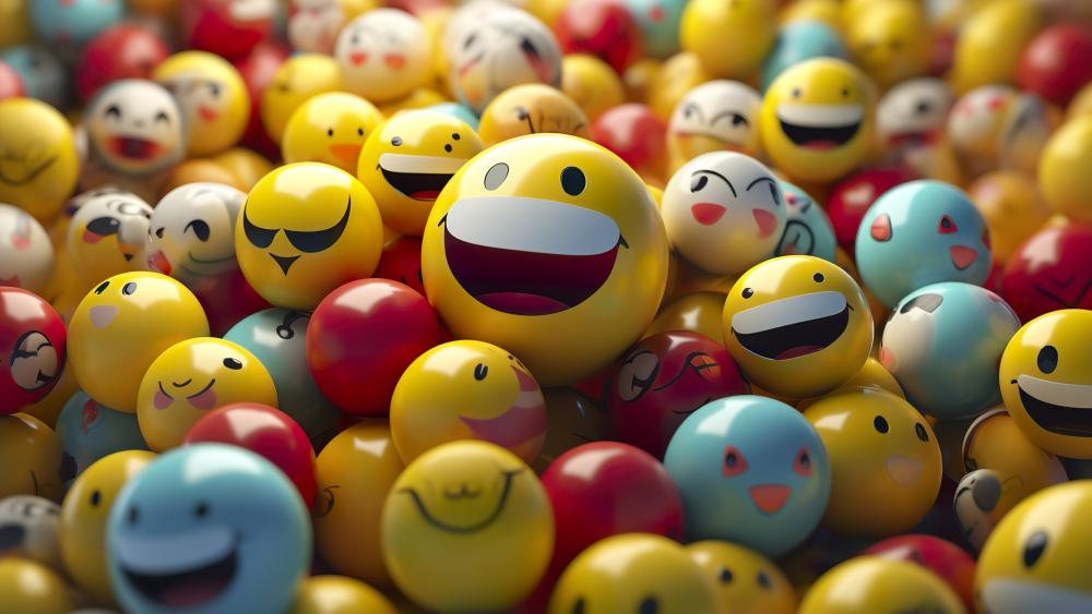 Smiley Explosion of Happiness in 5K wallpaper