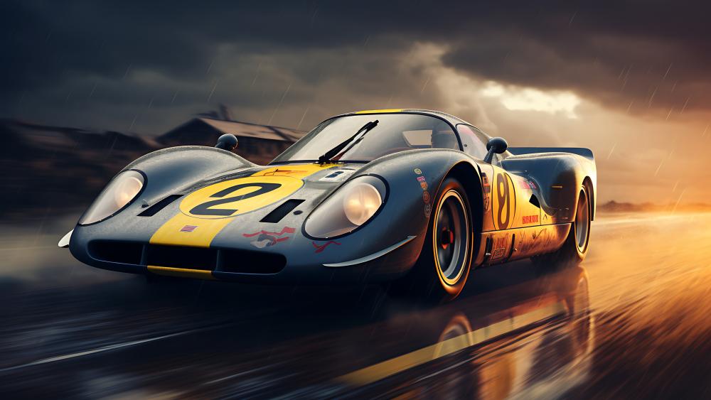 Vintage Racing Dream in Motion wallpaper