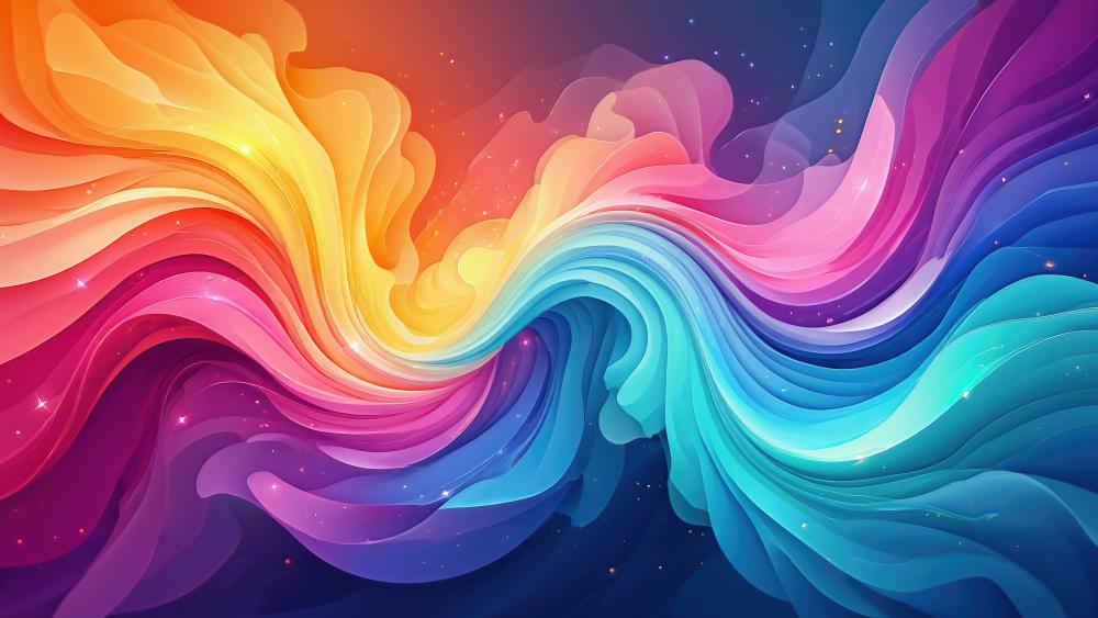 Vibrant Waves of Colorful Harmony wallpaper