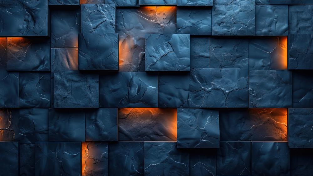 Abstract Geometric Glow in 5K Resolution wallpaper