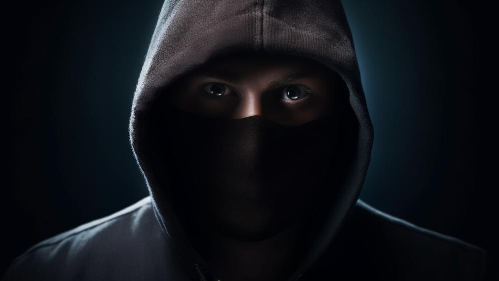 Hooded Enigma Revealed in Shadows wallpaper