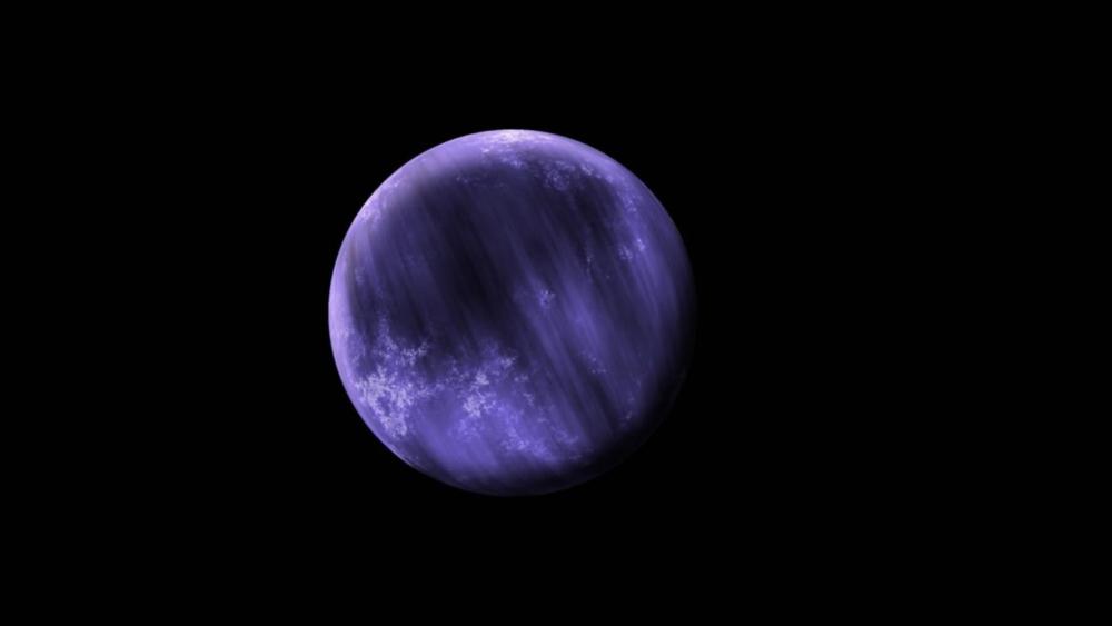 Purple Planet in Silent Space wallpaper