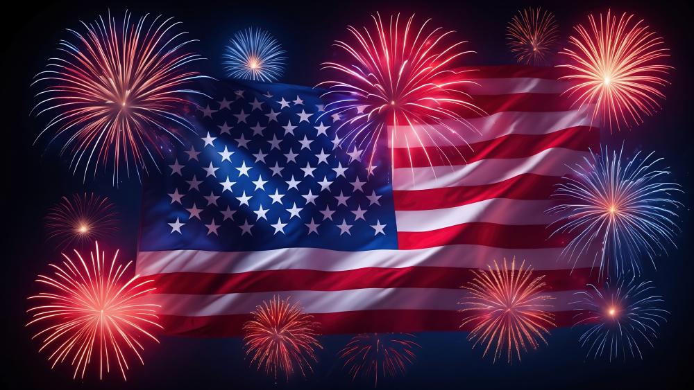 Fireworks and Glory: American Celebration wallpaper