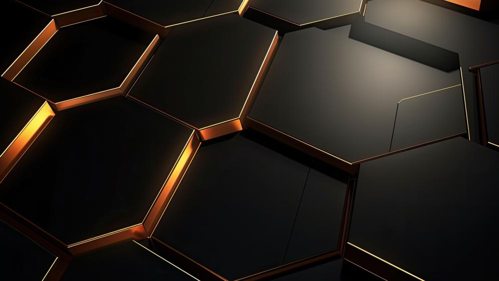 Hexagonal Illumination 5K Abstract Wallpaper wallpaper
