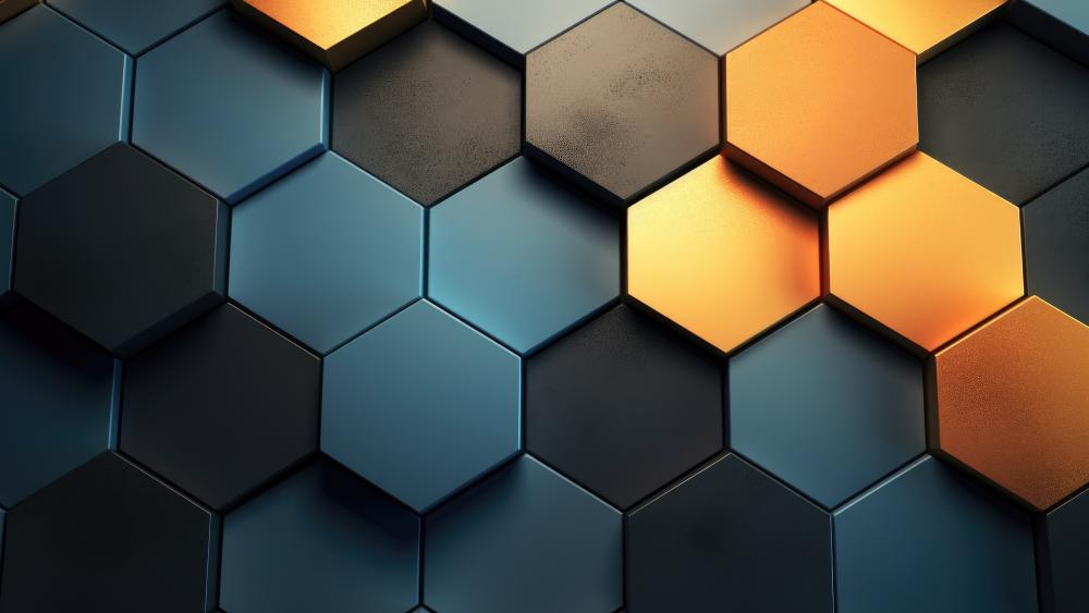 Hexagonal Harmony in Digital Artistry wallpaper