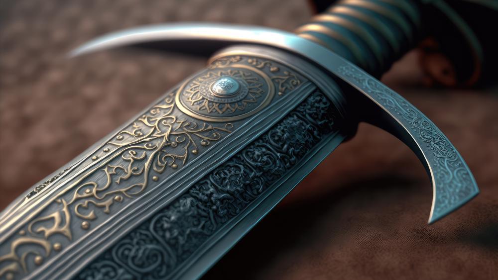 Ancient Steel Elegance: A Historical Blade's Legacy wallpaper