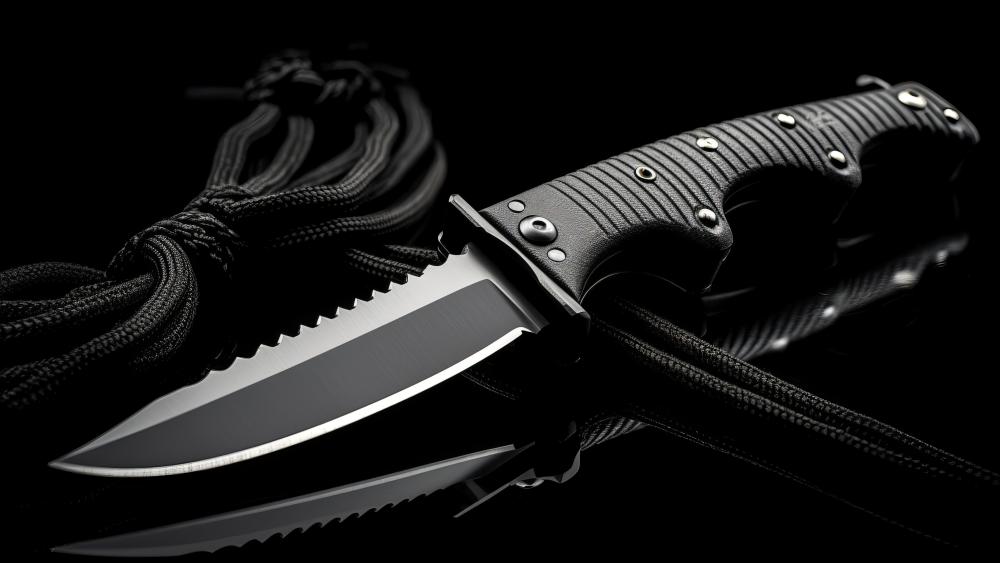 Sharp Elegance of Monochrome Blades wallpaper