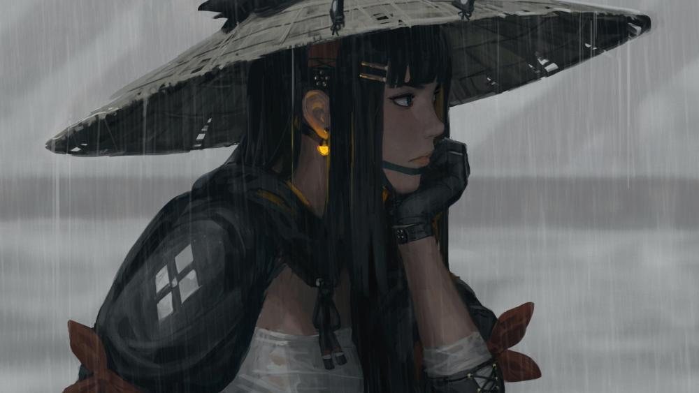 Mystical Midnight Serenity: A Captivating Oriental Beauty wallpaper