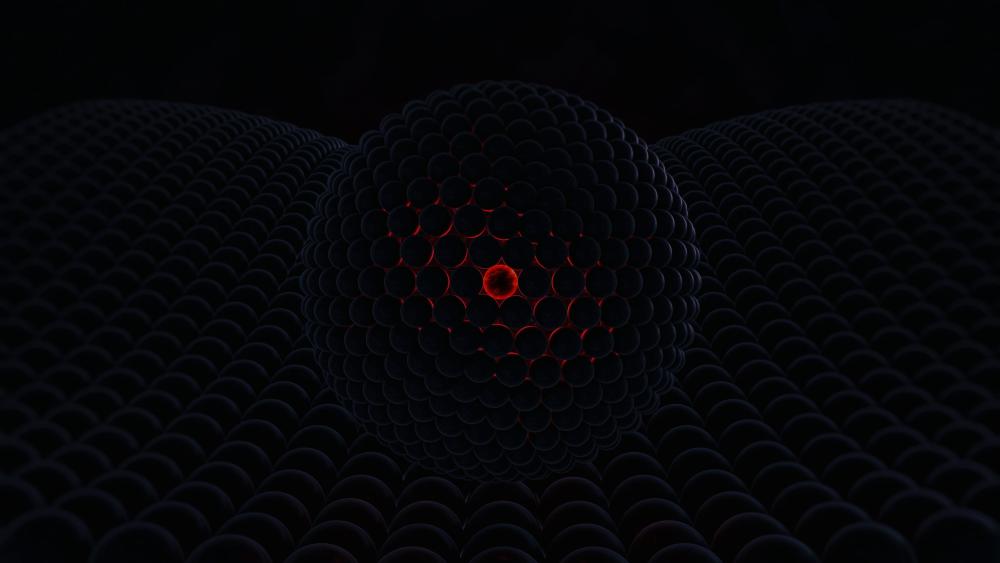 Ethereal Sphere in Vibrant Depths wallpaper