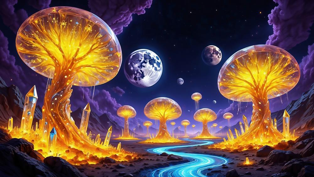 Alien Trees wallpaper