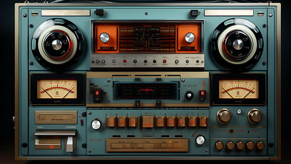 Retro Vibes Cassette Deck Artistry wallpaper