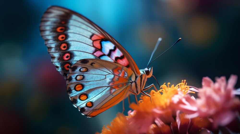 Butterfly Splendor in Macro Detail wallpaper
