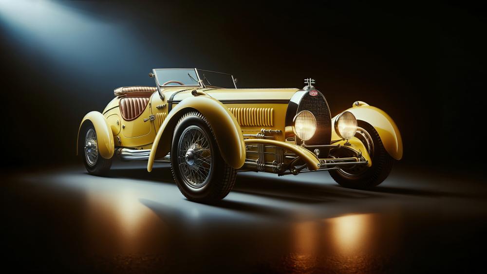 Vintage Elegance Bugatti in 8K Splendor wallpaper
