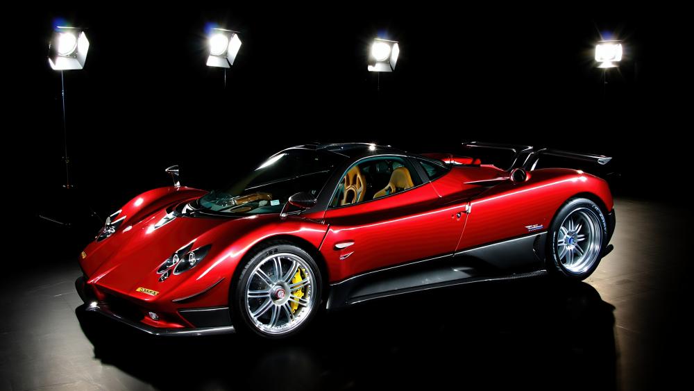 Cherry Red Pagani Zonda wallpaper