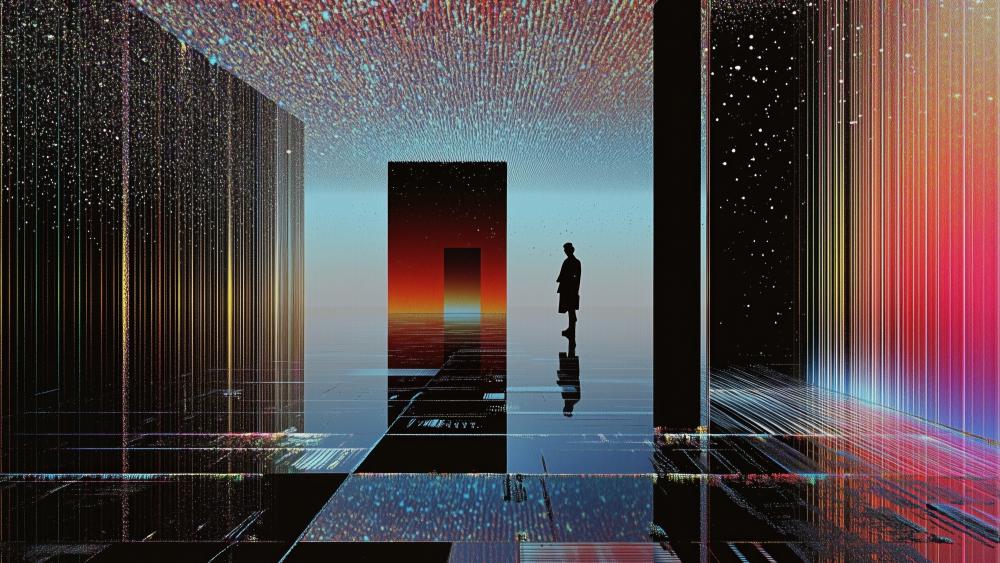 Retro Future Glitch Aesthetic in 4K wallpaper