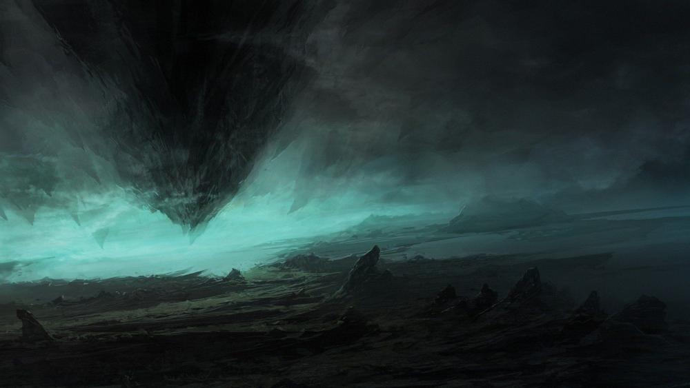 Dark Realm Beyond the Horizon wallpaper