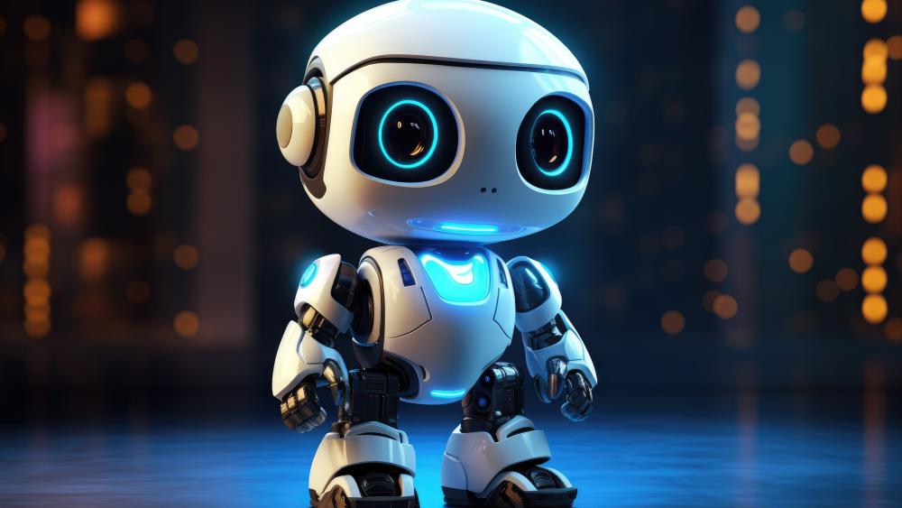 Robotic Wonder in a Futuristic World wallpaper