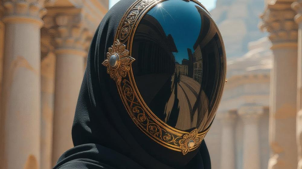 Enigmatic Reflections of a Gilded Realm wallpaper