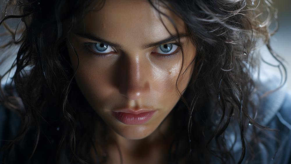 Mystical Gaze of AI Art wallpaper