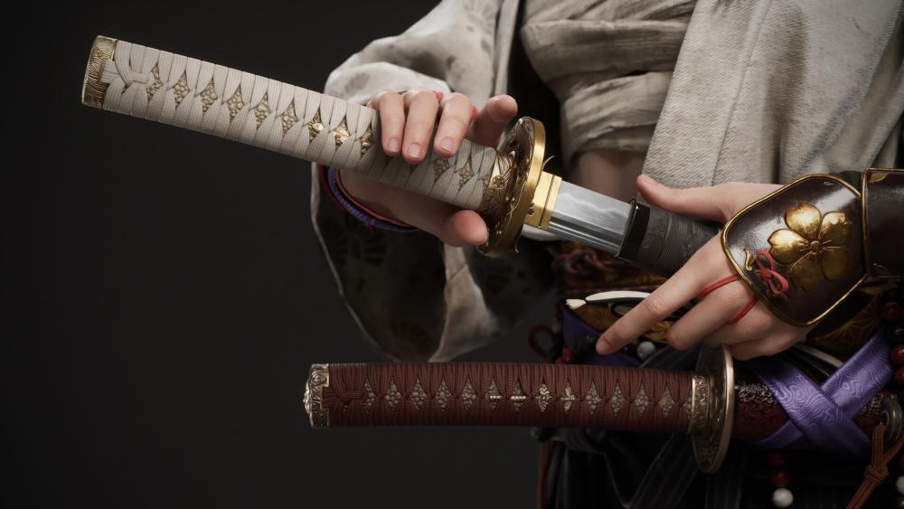 Katana Mastery Elegance and Precision in Steel wallpaper