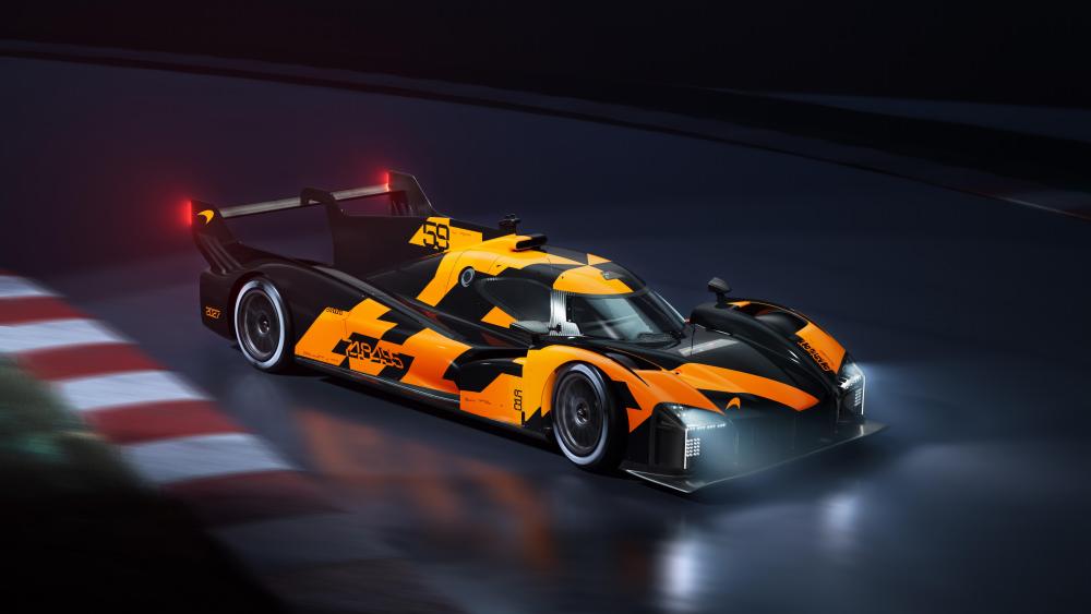 McLaren Hypercar Racing on Le Mans Track wallpaper
