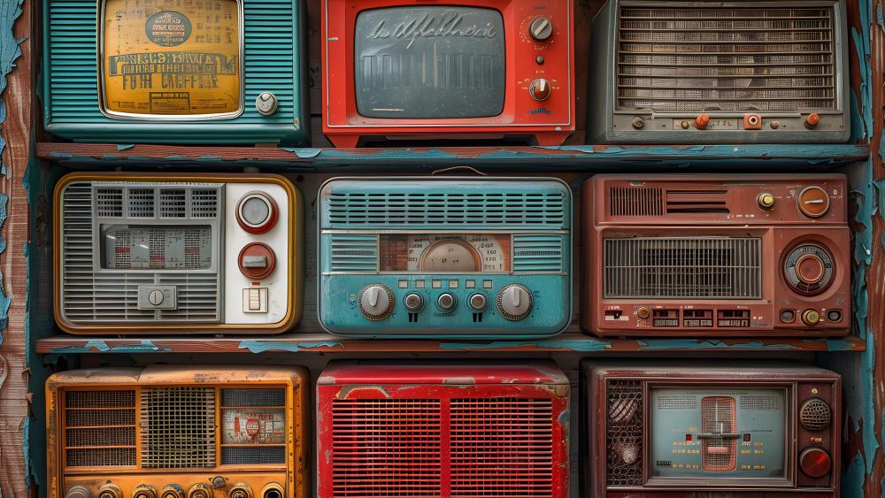 Retro Radio Collection in 5K Clarity wallpaper