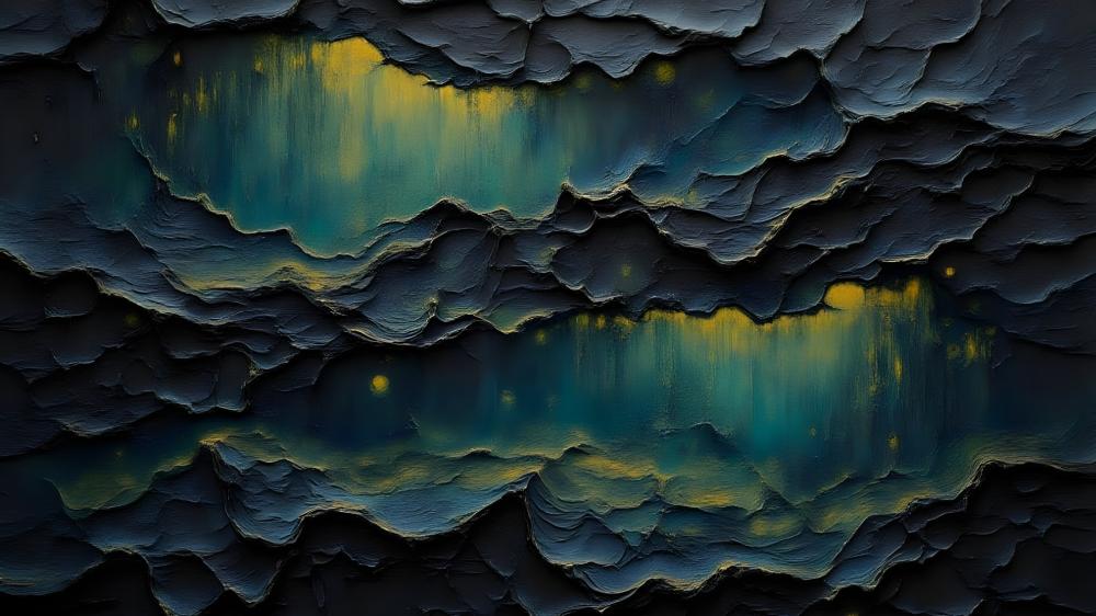 Stormy Layered Impressionism in Abstract Depth wallpaper