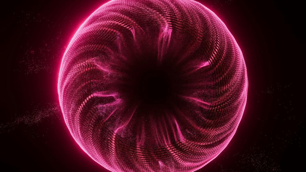 Pink Vortex in Motion: Captivating Abstract Circle wallpaper
