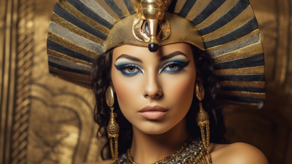 Cleopatra's Gaze: A Timeless Beauty in Ancient Egypt wallpaper