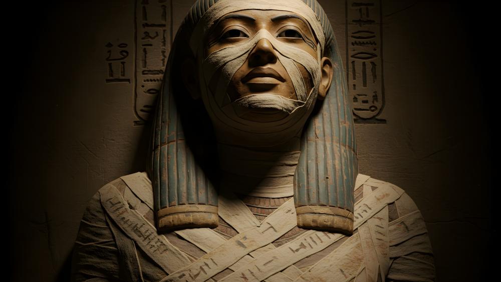 Mysterious Elegance of an Ancient Egyptian Mummy wallpaper