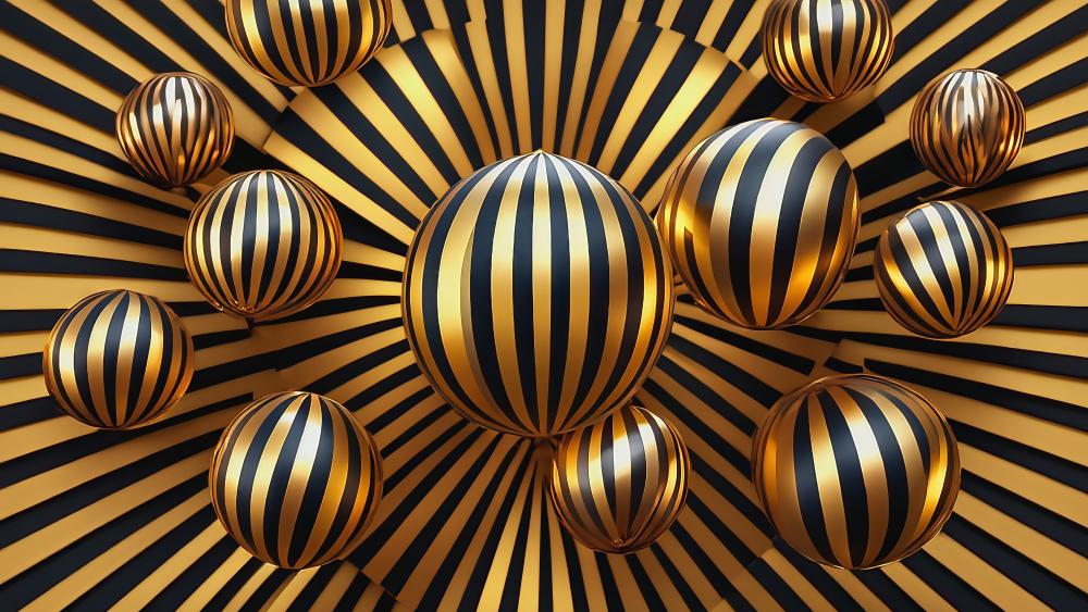 Glowing Spheres of Elegance and Depth wallpaper