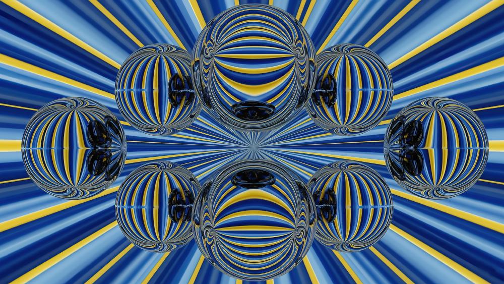 Hypnotic Spheres in Motion wallpaper