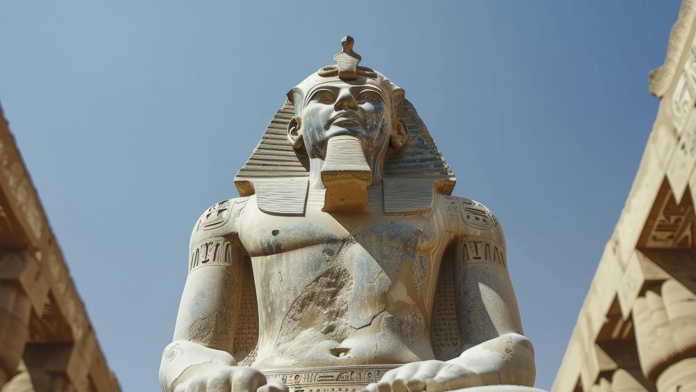 Ancient Pharaoh in Majestic Splendor wallpaper