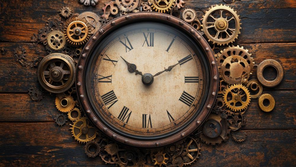 Timeless Wonders Gears of History wallpaper