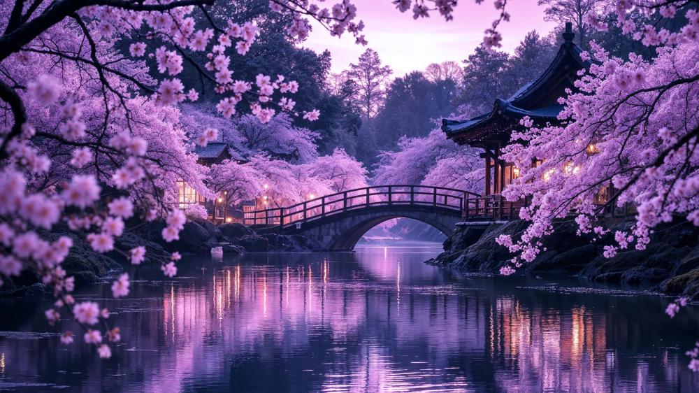 Purple Spring Harmony in Nature wallpaper