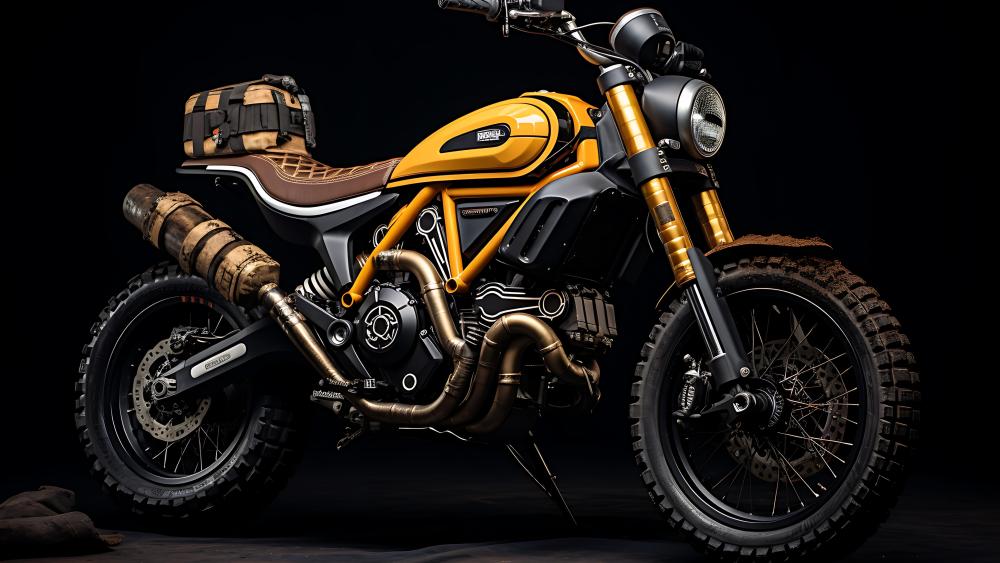 Futuristic Motorcycle Elegance in 5K Resolution wallpaper