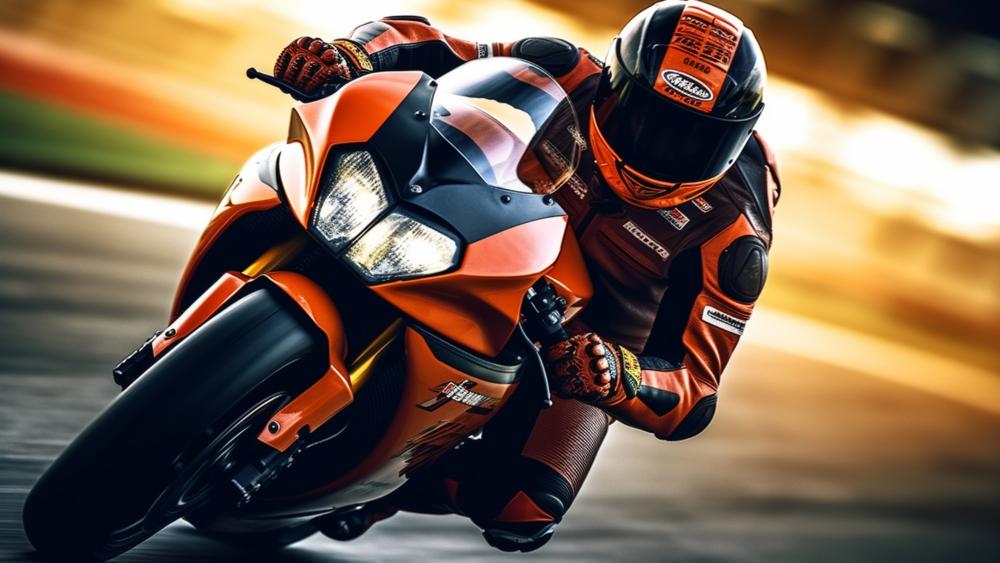 High-Speed Thrills on Two Wheels wallpaper