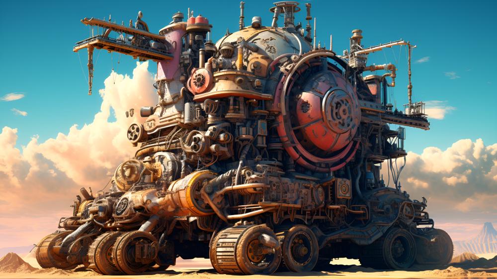 Rusty Titan in a Desert Realm wallpaper