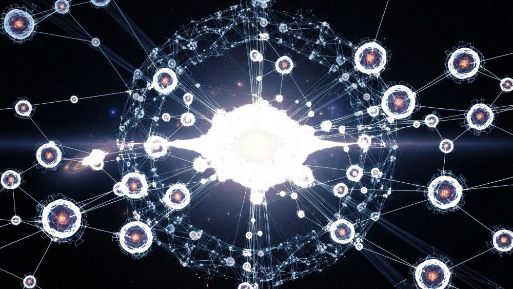 Stellar Network of Radiant Glows wallpaper