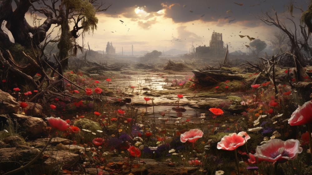 Forgotten Realm of Blossoming Ruins wallpaper