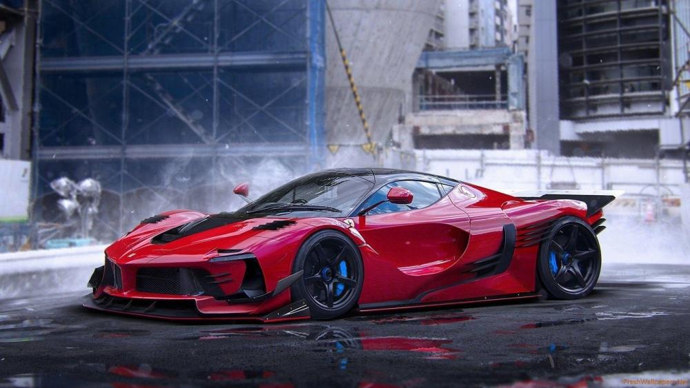 LaFerrari in Urban Jungle wallpaper
