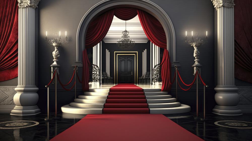 Grand Entrance Elegance in AI Art wallpaper