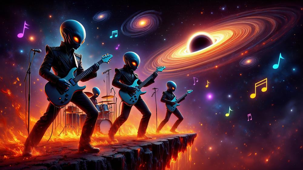 Alien Rock Band wallpaper