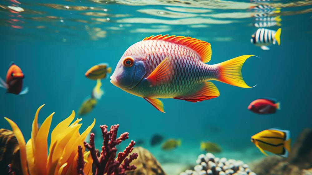Vibrant Coral Reef Underwater Wonderland wallpaper
