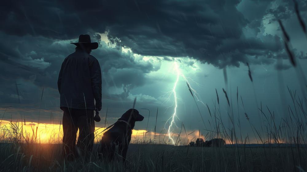 Thunderstruck Countryside Serenity wallpaper